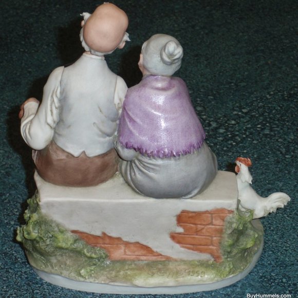 Giuseppe Cappe Statue Gruppo Vecchietti Figurine Capodimonte Old Couple In Love! - Picture 6 of 11